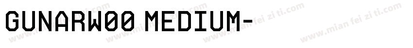 GunarW00 Medium字体转换